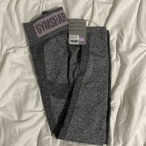 Gymshark high waisted flex legging - charcoal marl and pastel grape